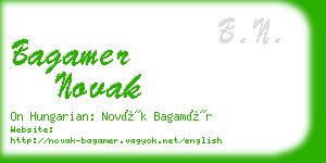 bagamer novak business card